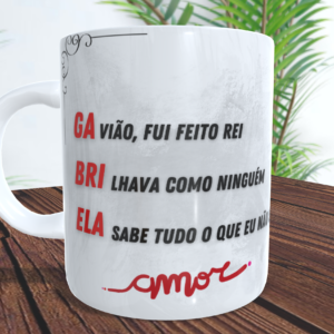 caneca com foto e nome personalizado "Gabriela, i love you"