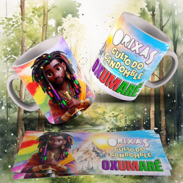 Caneca - Orixás "Culto do candomblé" - OXUMARÉ