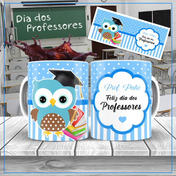 Caneca Corujinha Personalizada - Feliz dia dos Professores - Image 2
