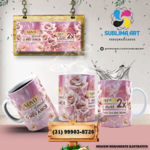 Caneca "Avó é mãe 2x"