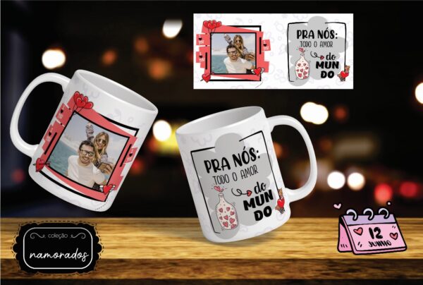 Caneca com foto - Coleção Namorados Mod.1